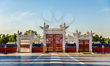 Circular Mound Altar at the Temple of Heaven in Beijing. UNESCO World Heritage site in China