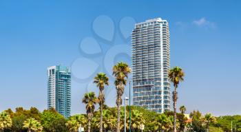 Buildings at the Mediterranean waterfront of Tel Aviv - Israel