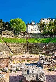Ruins of the Roman Theatre in Trieste, Italy