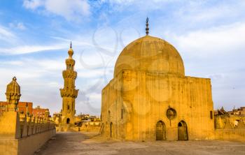 Dome and minaret of the Amir al-Maridani mosque in Cairo - Egypt