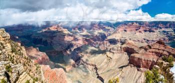 Panorama of Grand Canyon from Mather Point. Arizona, United States