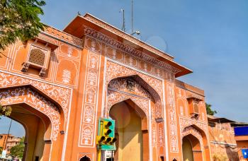 New Gate in the Pink City of Jaipur - Rajasthan, India