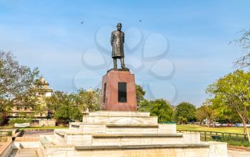 Statue of Jawaharlal Nehru, the first Prime Minister of India, in Nehru Garden of Jaipur