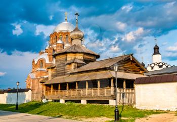 Wooden Church of Holy Trinity on Sviyazhsk Island. UNESCO world heritage in Tatarstan, Russia
