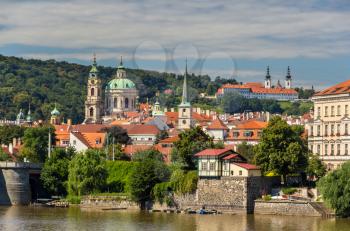 View St. Nicholas Church and Strahov Monastery in Prague