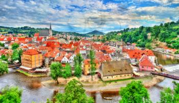 View of Cesky Krumlov town, a UNESCO heritage site in South Bohemia, Czech Republic