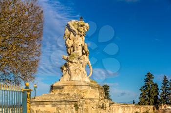 Statue at the Promenade du Peyrou in Montpellier, France
