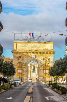 Porte du Peyrou, a triumphal arch in Montpellier - France