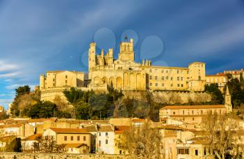 View of St. Nazaire Cathedral in Beziers, France