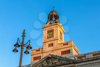 The clock of the Real Casa de Correos in Madrid