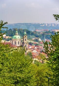 View of The Church of Saint Nicholas in Prague, Czech Republic