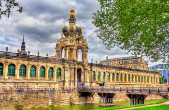 Kronentor or Crown Gate of Zwinger Palace in Dresden, Germany