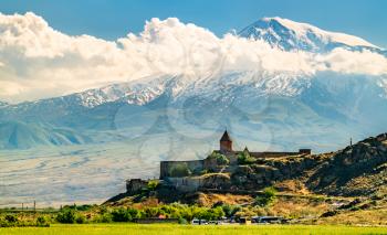 Khor Virap, an Armenian monastery located in the Ararat plain