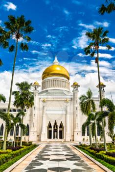 Omar Ali Saifuddien Mosque in Bandar Seri Begawan, the capital of Brunei
