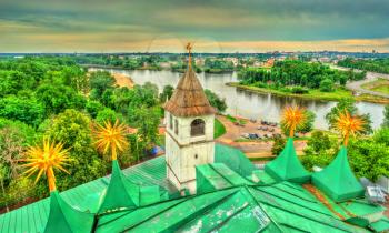 View of the Kotorosl River from the Transfiguration Monastery in Yaroslavl, the Golden Ring of Russia