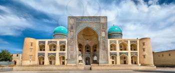 Mir-i Arab Madrasa at the Poi Kalyan complex in Bukhara, Uzbekistan. UNESCO heritage site