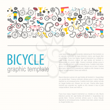 Bicycle graphic design. Bike types. Vector illustration flat design