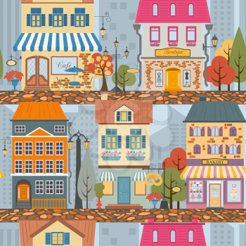 Great city map creator.Seamless pattern map. Houses, infrastructure, industrial, transport, village and countryside. Make your perfect city. Vector illustration