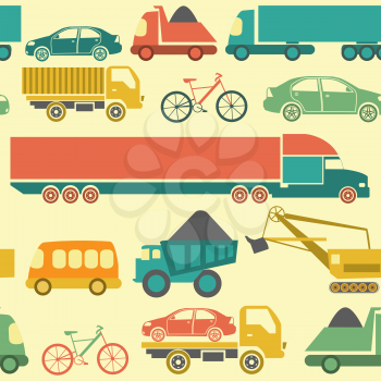 Car service and some types of transportation background. Vector illustration 
