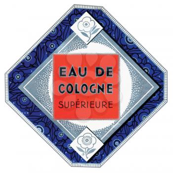 Royalty Free Photo of a Vintage Cologne Label 