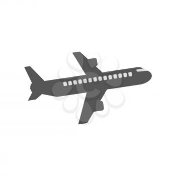 Airliner, airplane icon. Symbol in trendy flat style isolated on white background. Illustration element for your web site design, logo, app, UI.