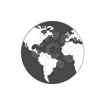 World, globe icon. Symbol in trendy flat style isolated on white background. Illustration element for your web site design, logo, app, UI.