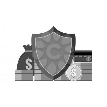 Finance protection concept icon. Symbol in trendy flat style isolated on white background. Illustration element for your web site design, logo, app, UI.