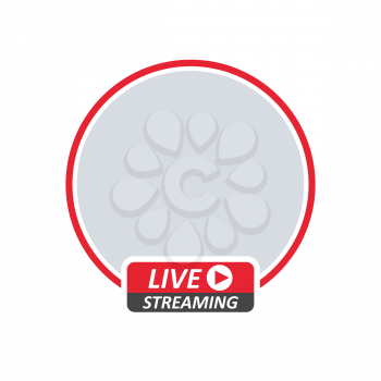 User LIVE video streaming. Social media icon avatar 