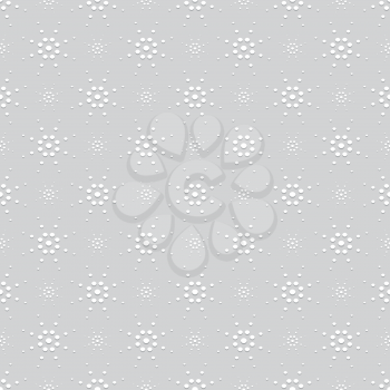 Illustration of seamless pattern of symbolic stars on a gray background