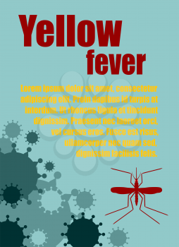 Modern vector brochure, report or flyer design template. Medical industry, biotechnology and biochemistry. Scientific medical designs.  Mosquito transmission diseases relative theme. Yellow fever 