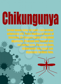 Modern vector brochure, report or flyer design template. Medical industry, biotechnology and biochemistry. Scientific medical designs.  Mosquito transmission diseases relative. Chikungunya  virus