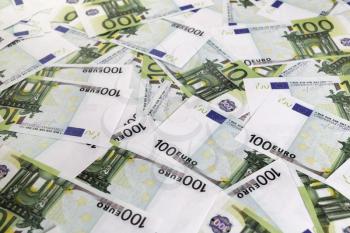 Many fake euro banknotes. Money as background.