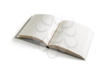 Blank book on white background. Isolated with clipping path.