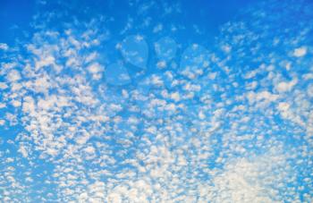 Blue sky background with beautiful natural white clouds.