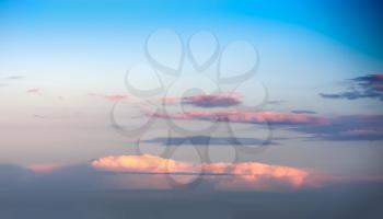 Horizontal dramatic clouds over island  landscape background