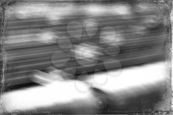 Black and white train carriage station vintage background