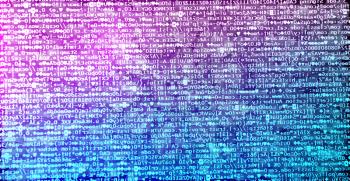 Diagonal pink and purple hacker code background hd