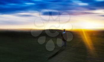 Horizontal vivid meeting sunrise digital drawing background backdrop 