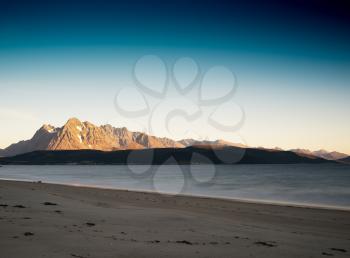 Day Norway sea mountains landscape background hd