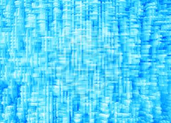 Horizontal cyan blue 3d extruded digital cubes abstraction background