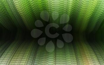 Horizontal vibrant green vivid business presentation 3d extruded cubes tunnel abstraction background backdrop