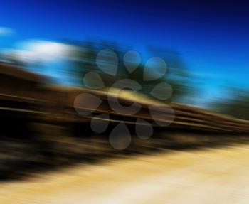 Horizontal vivid railway carriage motion abstraction background backdrop