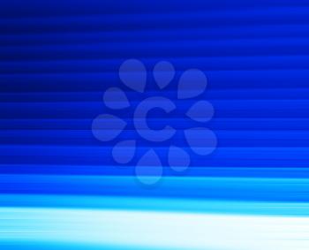 Horizontal vivid blue motion blur panels abstraction background