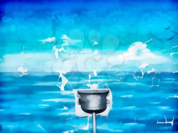 Pure water reservoir illustration background hd