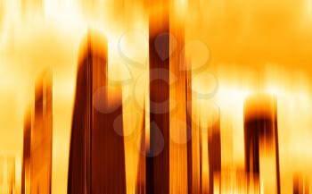 Sunset motion blur skyscrapers abstract background hd