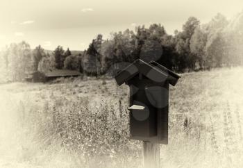 Vintage Norway sepia mailbox background hd