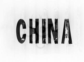 Black and white China delivery container textured background hd