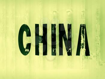 Green China delivery container textured background hd