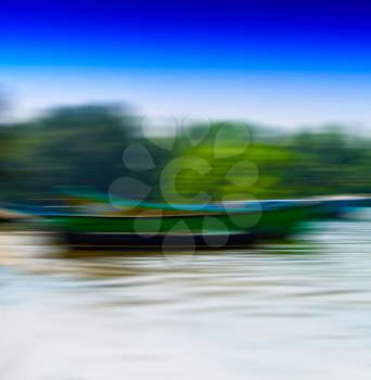 Horizontal vivid boats in motion abstraction background backdrop