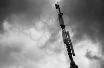 Vertical black and white cell tower background hd